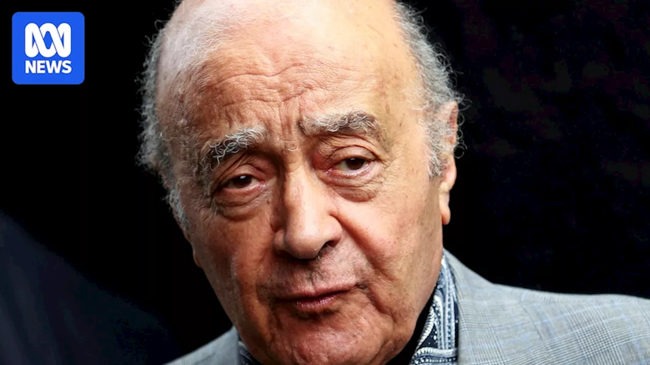 Six Australians allege they were sexually assaulted by former Harrods boss Mohamed Al Fayed, as 421 people come forward with allegations