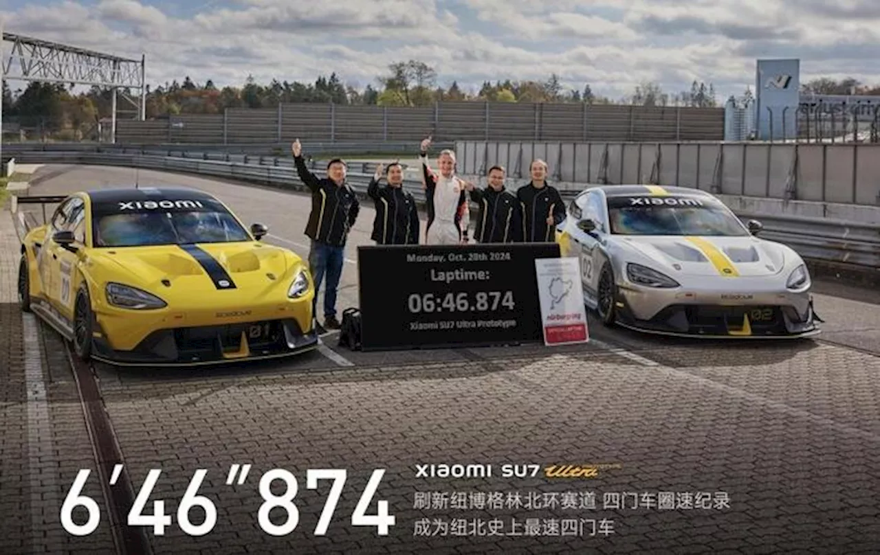 Xiaomi SU7 Ultra è la 4 porte più veloce al Nürburgring