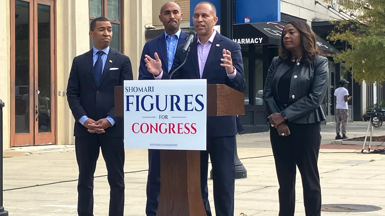 Hakeem Jeffries in Alabama to support Shomari Figures: ‘MAGA extremists’ rely on ‘voter suppression’