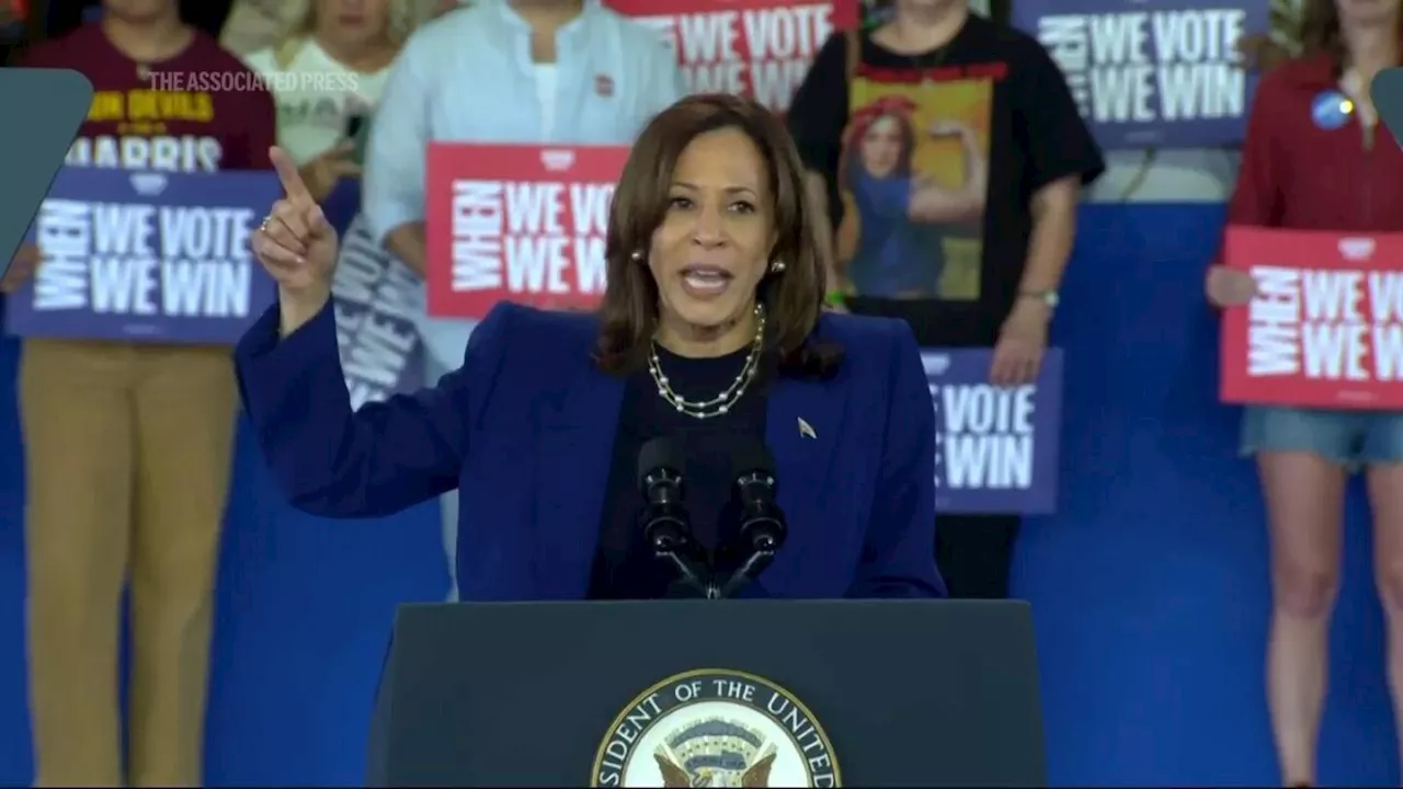 Harris courts the female vote in Phoenix, slams Trump for not respecting 'the intelligence' of women