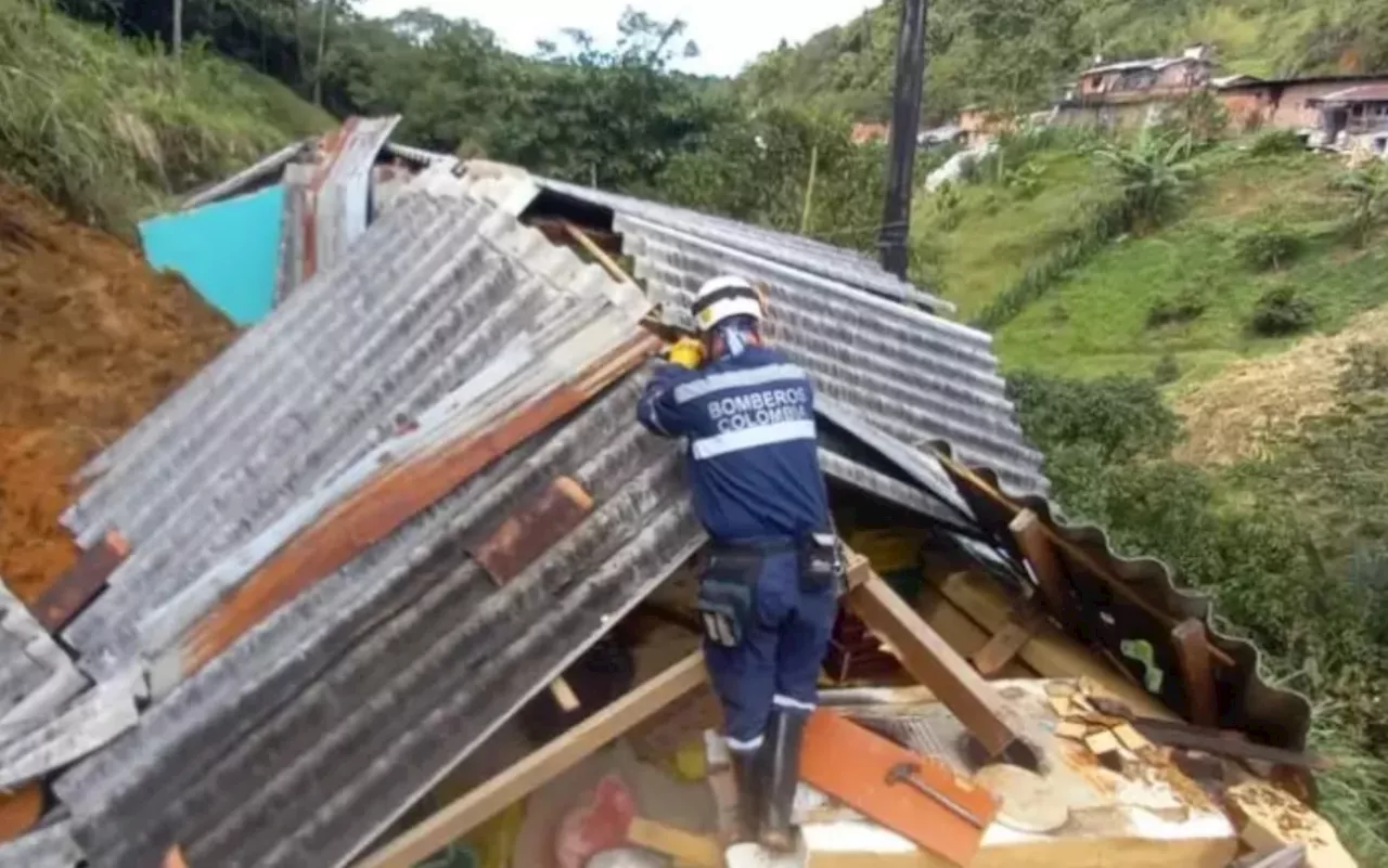 Emergencias por lluvias en Antioquia: vendavales dejan sin techo a 26 viviendas en Cocorná