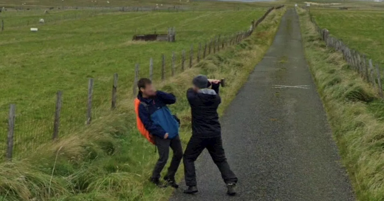 Man's Google Maps street view prank on Scots island caught on camera