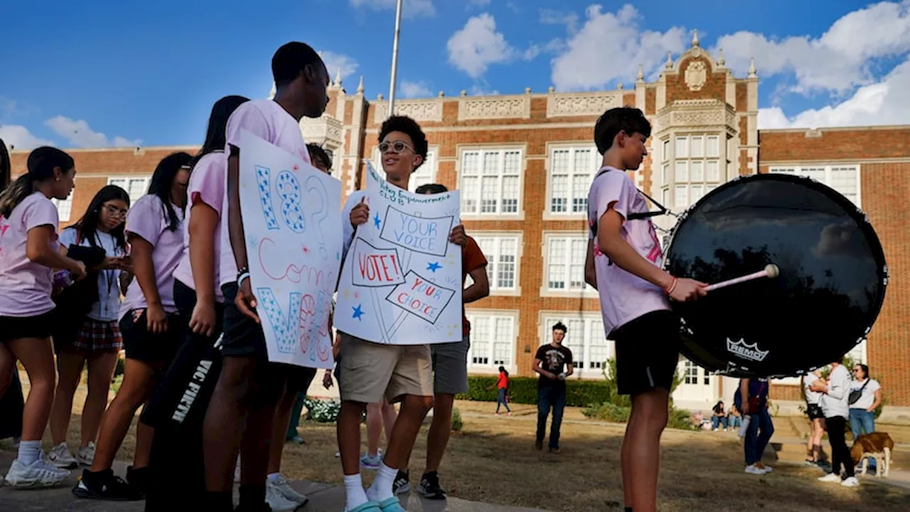 Dallas students march to the polls in civics lesson come to life