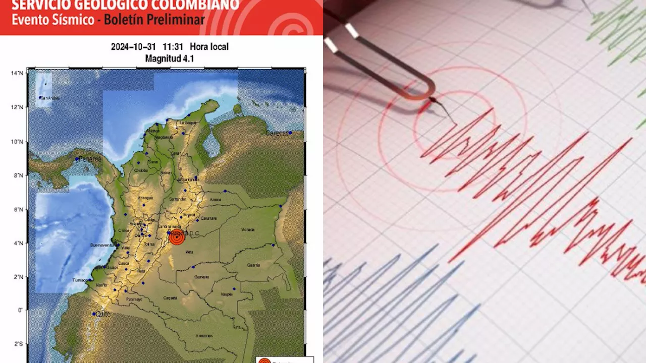  El epicentro fue en los Llanos y se sintió en Bogotá; magnitud fue de 4.1