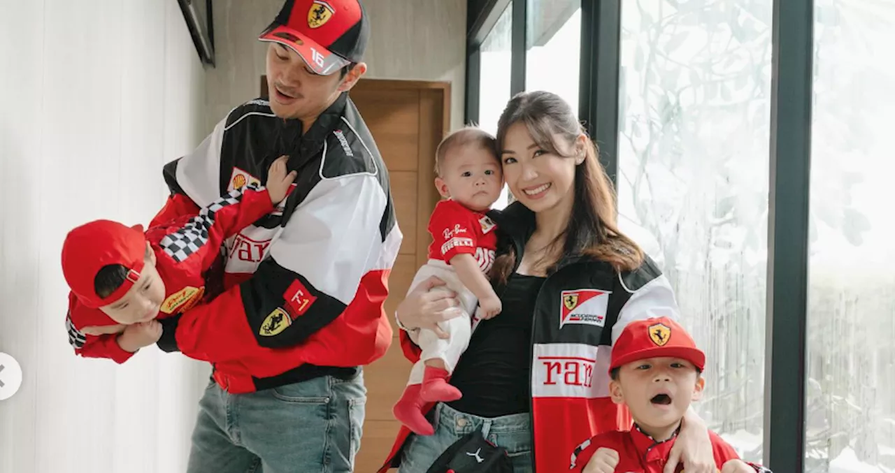 Kryz Uy, Slater Young, and kids are F1 drivers, Ferrari fans for Halloween 2024