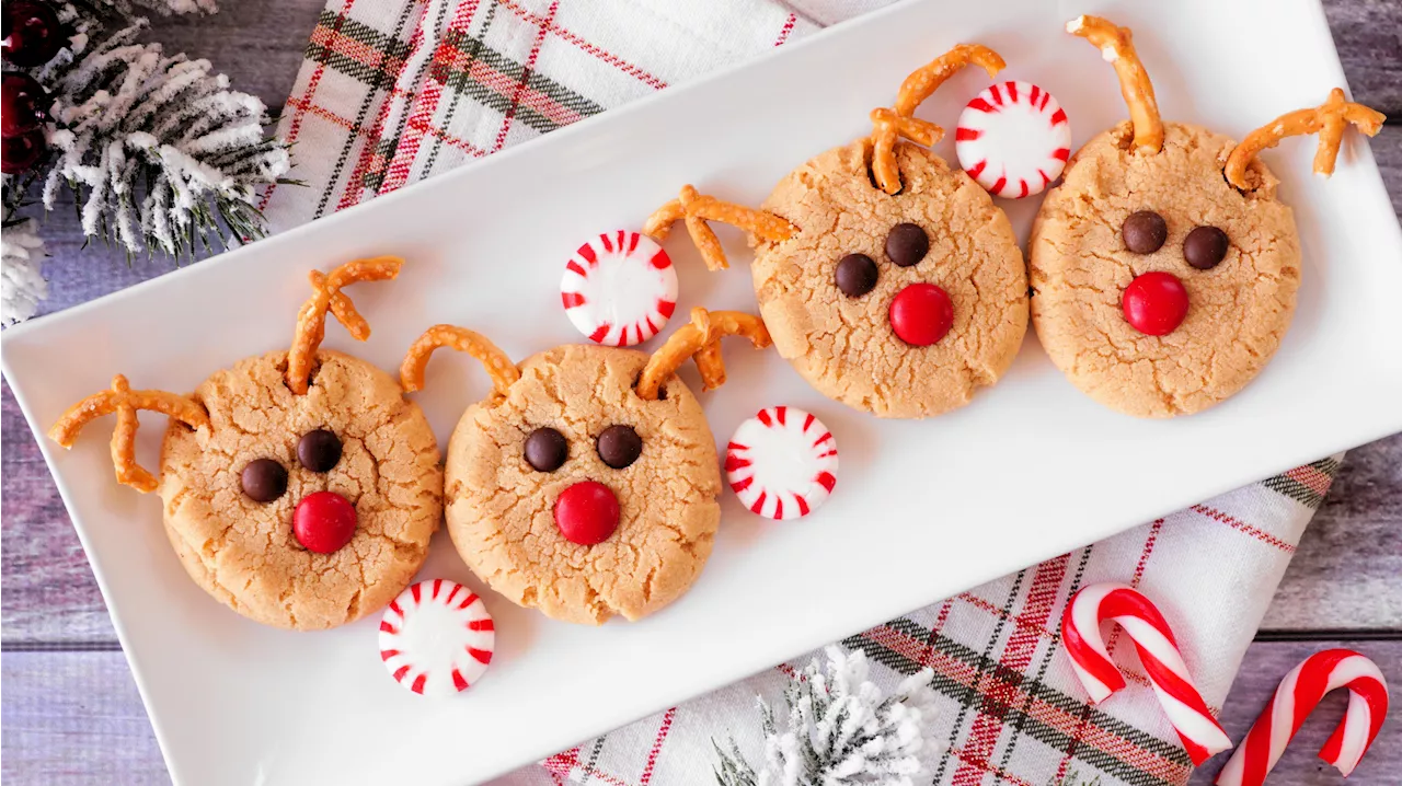 Rezept für zarte Rudolf-Rentier-Plätzchen mit Brezel-Geweih