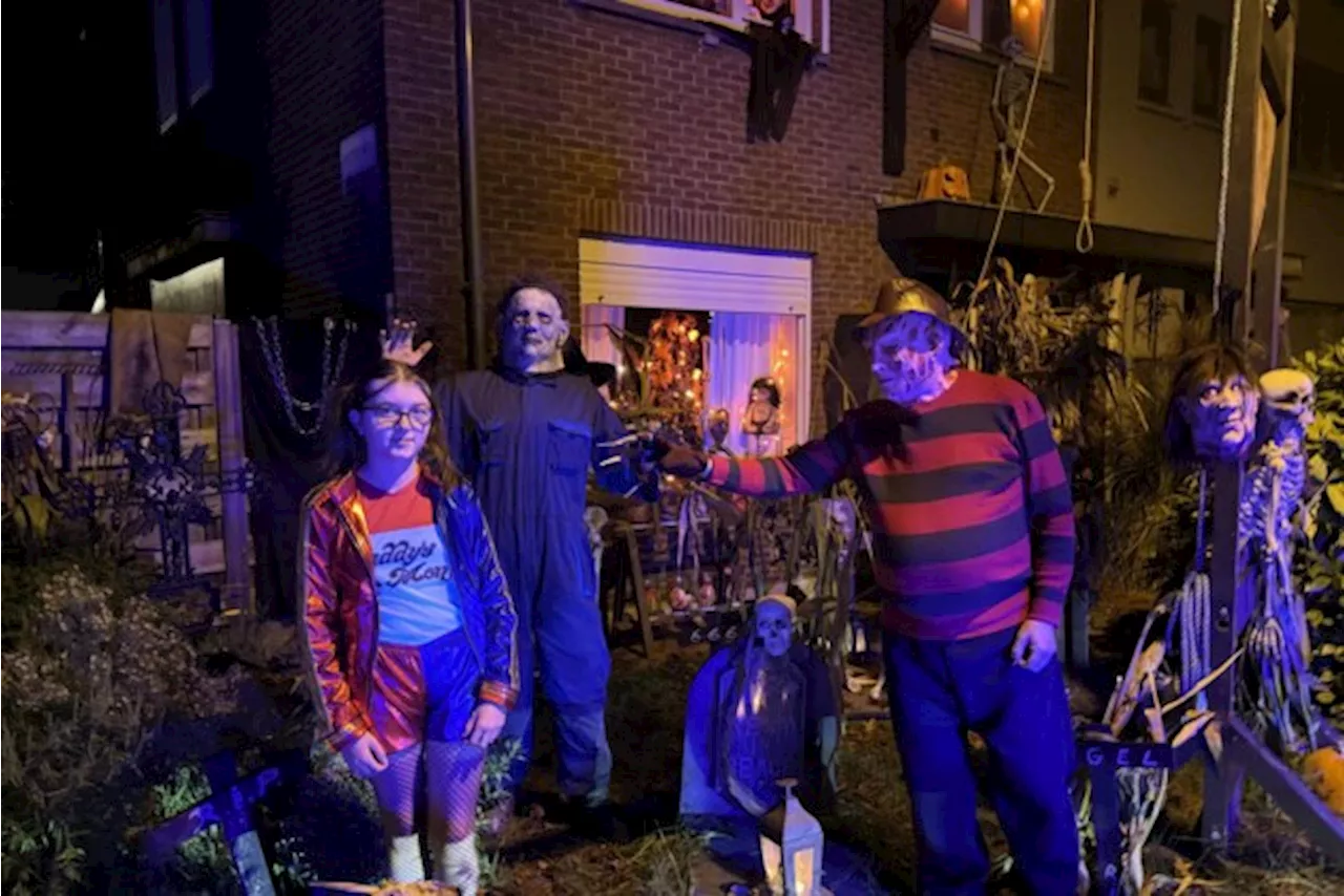 IN BEELD. Zou jij hier durven aanbellen voor Trick Or Treat?: een guillotine, een galg en Freddy Kruger in de