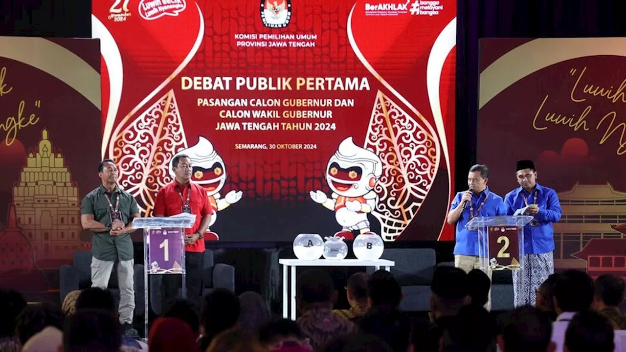 Debat Pilkada Jateng, Andika-Hendi Optimalkan LaporGub, Luthfi-Yasin Janjikan Kolaborasi