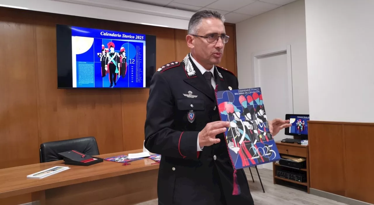 Presentato anche a Frosinone il calendario 2024 dell'Arma dei carabinieri