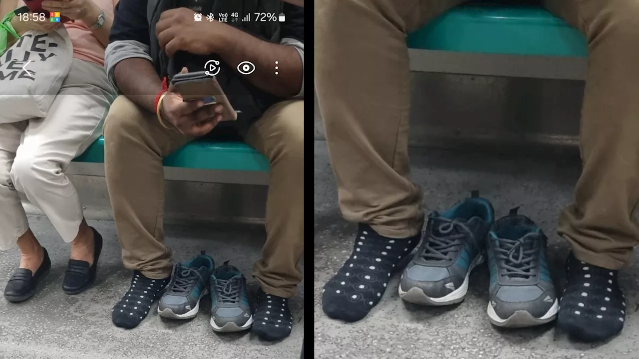 Passenger complains about a man who takes off his shoes on the train, but netizens say, 'If it doesn’t