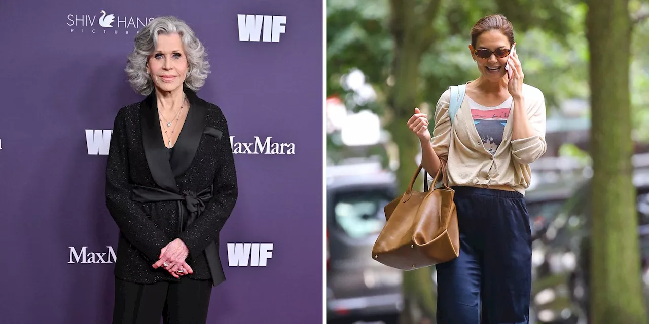 Jane Fonda Proved That Katie Holmes's Go-To Flats Are an Ageless Fall Staple