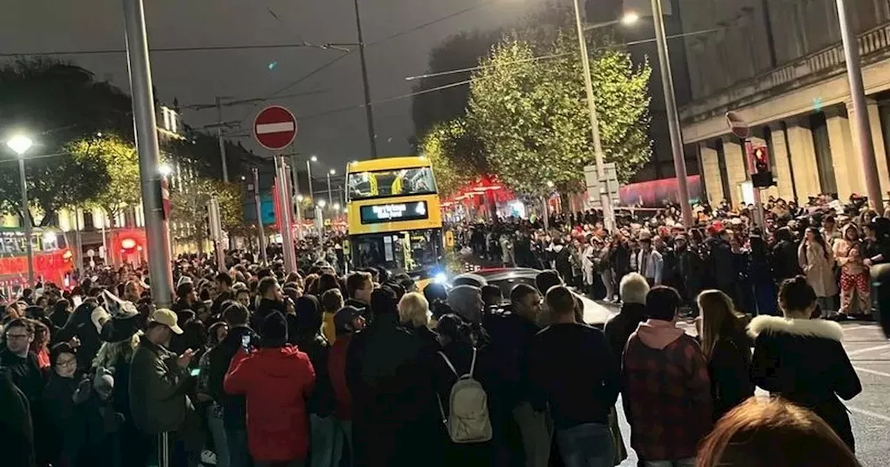 Halloween mayhem as large crowds gather in Dublin for hoax parade