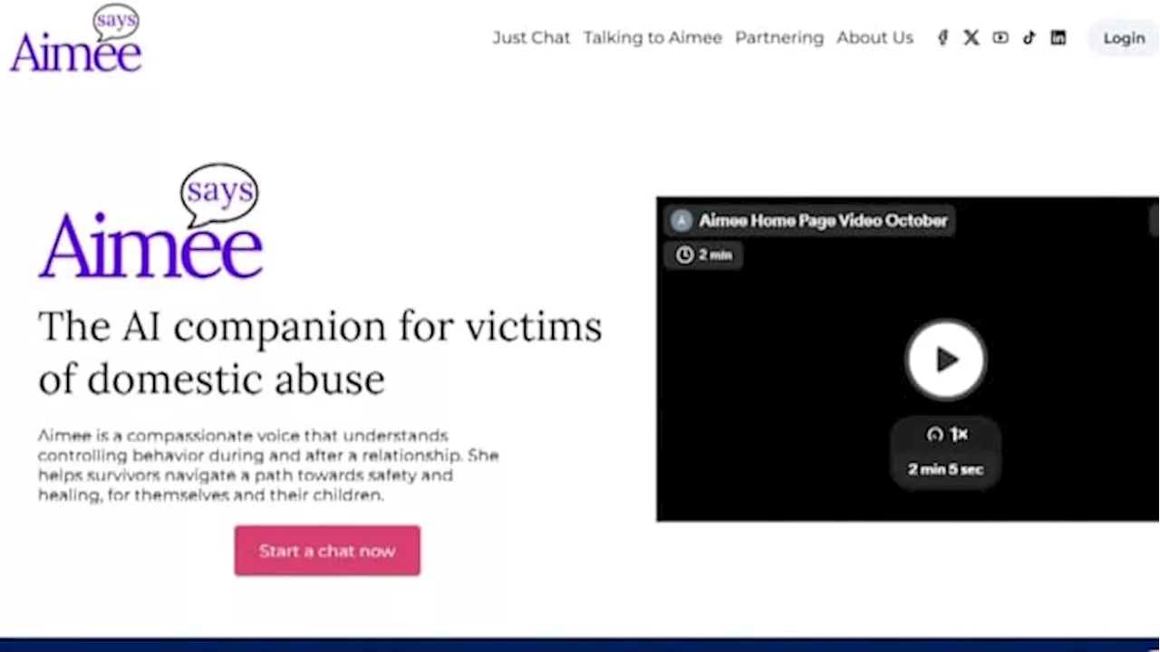 AI Companion ‘Aimee Says’ provides advice, support, and comfort for Domestic Violence Survivors