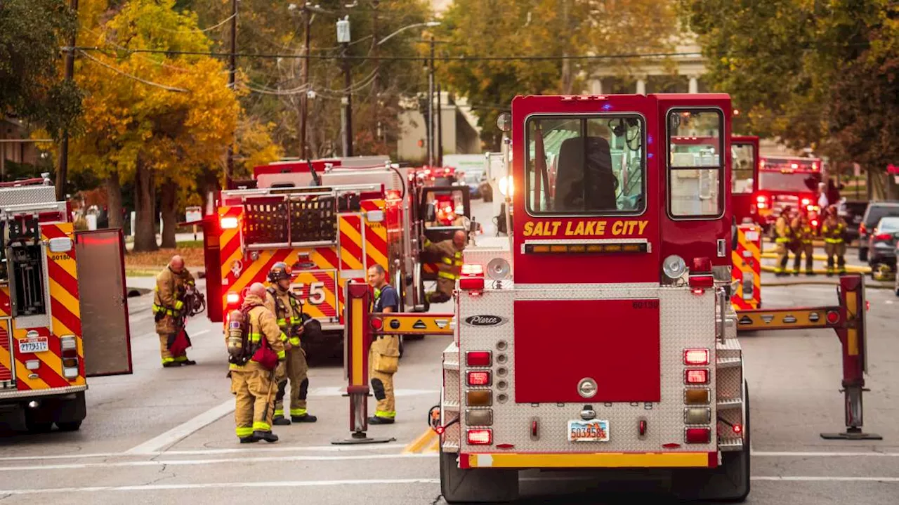 1 hospitalized after fire breaks out in 93-year-old vacant Salt Lake City apartment