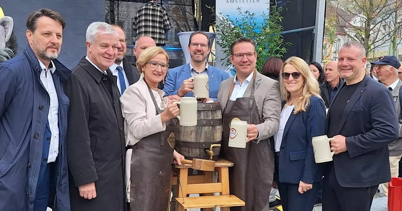 Neuer Amstettner Millionen-Hauptplatz mit zünftigem Fest eröffnet