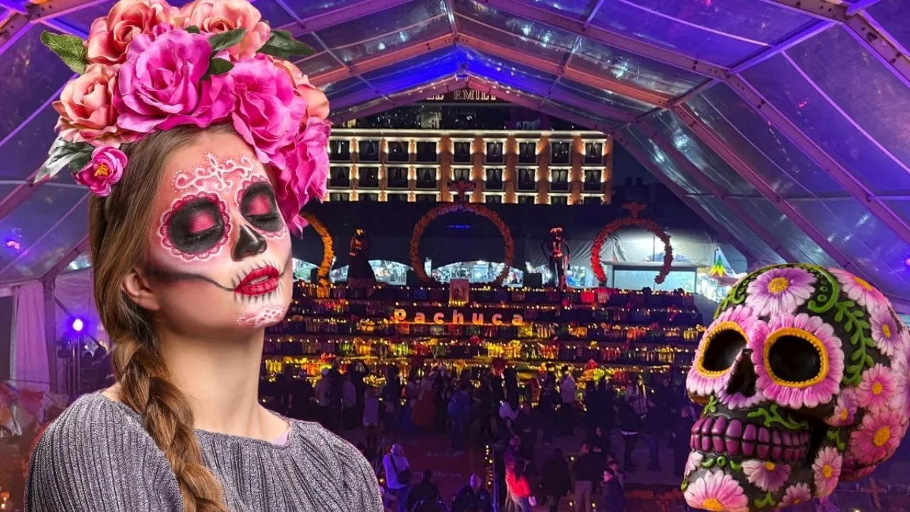 Así es el mega altar por Día de Muertos en Pachuca; habrá estas actividades I Fotos