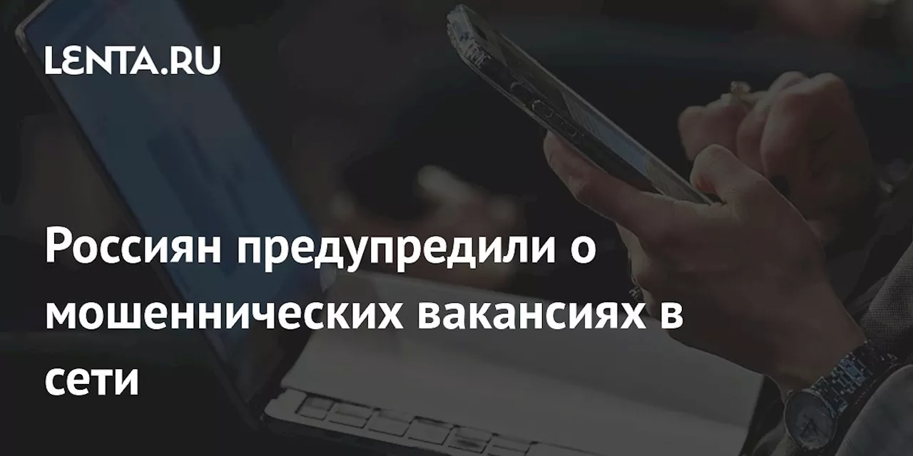 Россиян предупредили о мошеннических вакансиях в сети