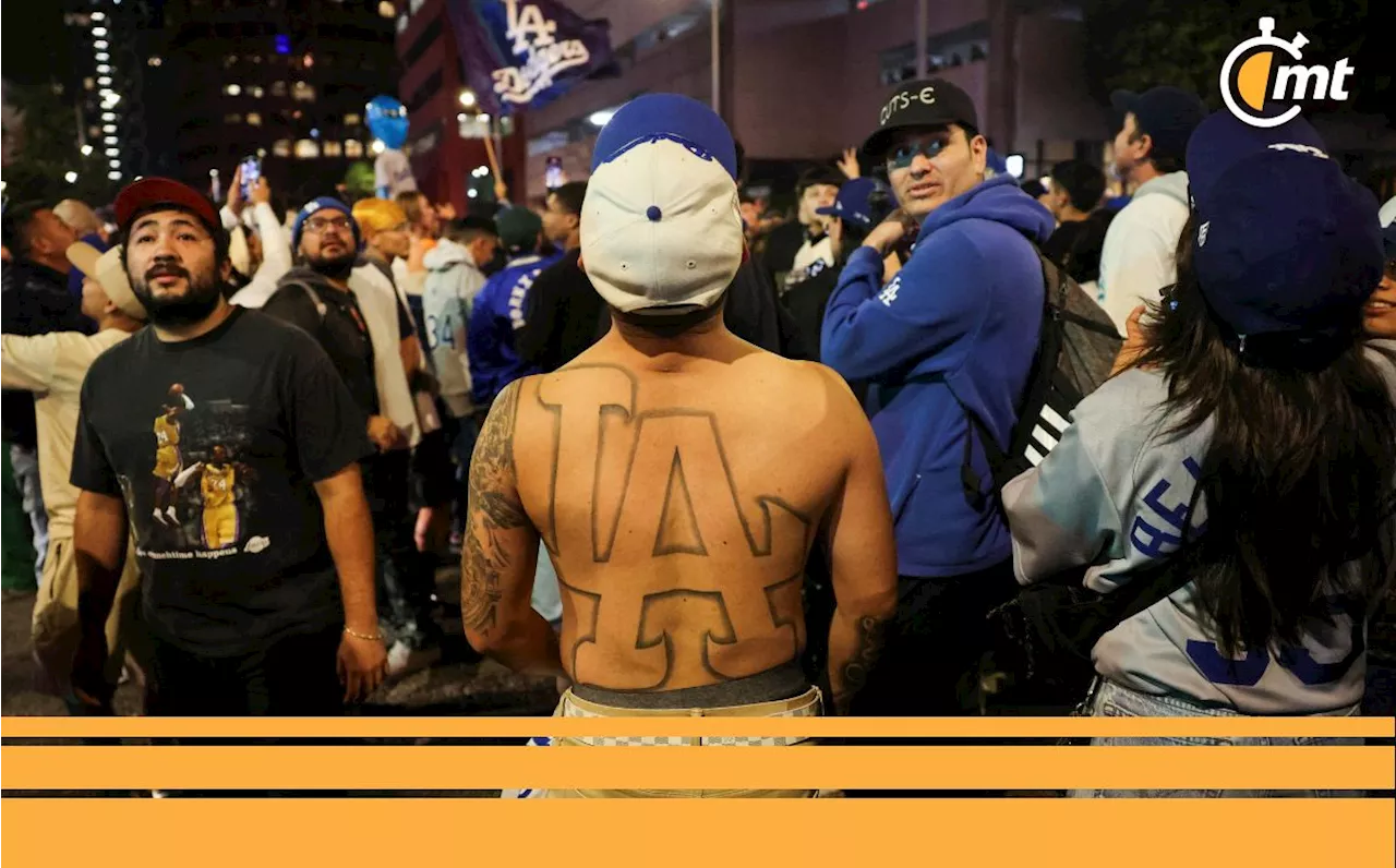 Aficionados celebran título de los Dodgers en California y rinden homenaje a Valenzuela