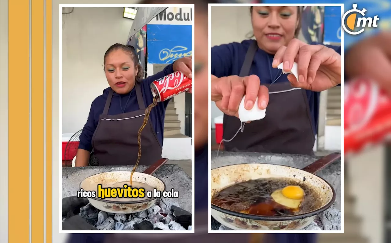 Cocinera genera BURLAS por preparar huevos a la Coca-Cola