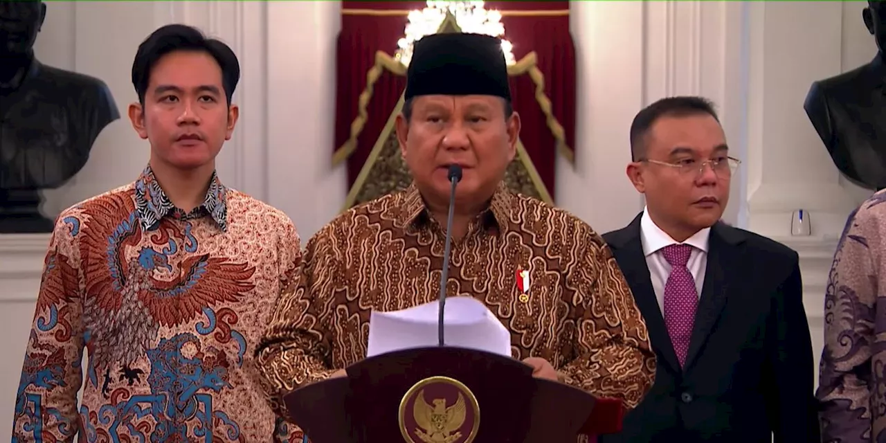 Daftar Lengkap Menteri dan Wakil Menteri Kabinet Merah Putih Prabowo