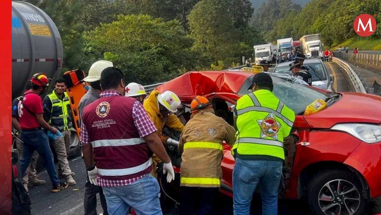 Choque en la autopista México-Tuxpan deja 3 muertos y al menos un herido