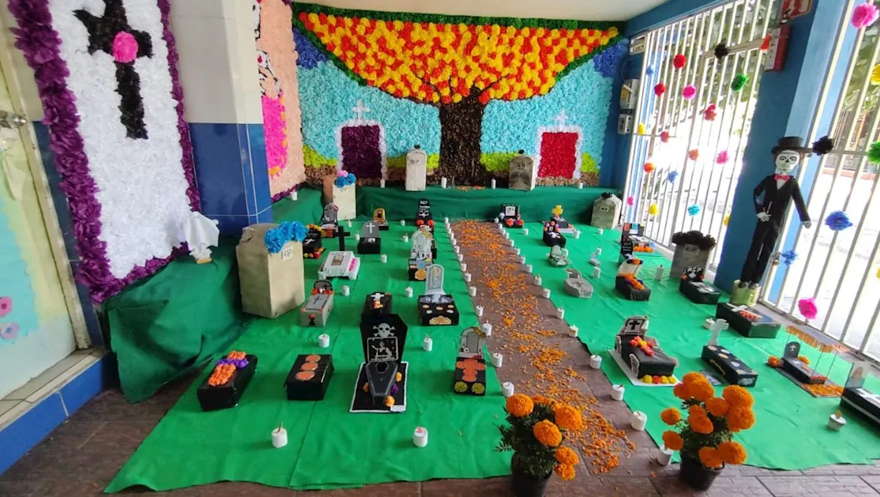 Dedican altar de muertos al arquitecto Héctor Benavides en Colegio Quetzalcóatl de Escobedo