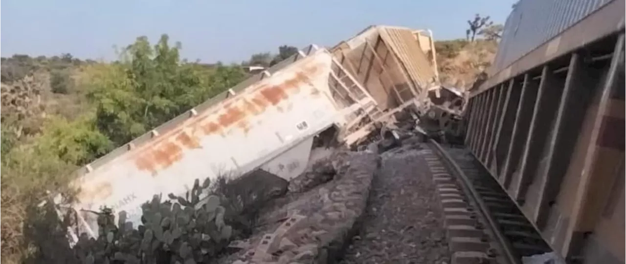 Descarrila convoy de ferrocarril en Nopala de Villagrán, Hidalgo