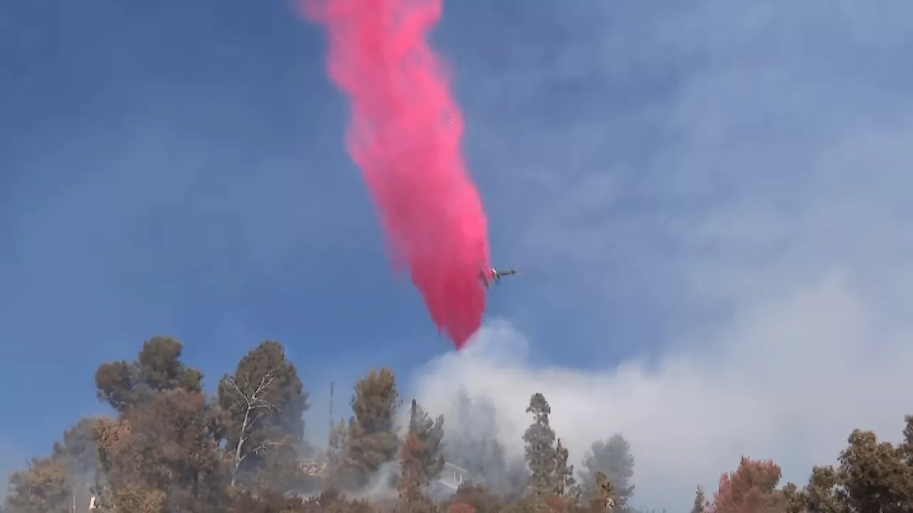 Firefighters battle brush fire near the College Area of San Diego