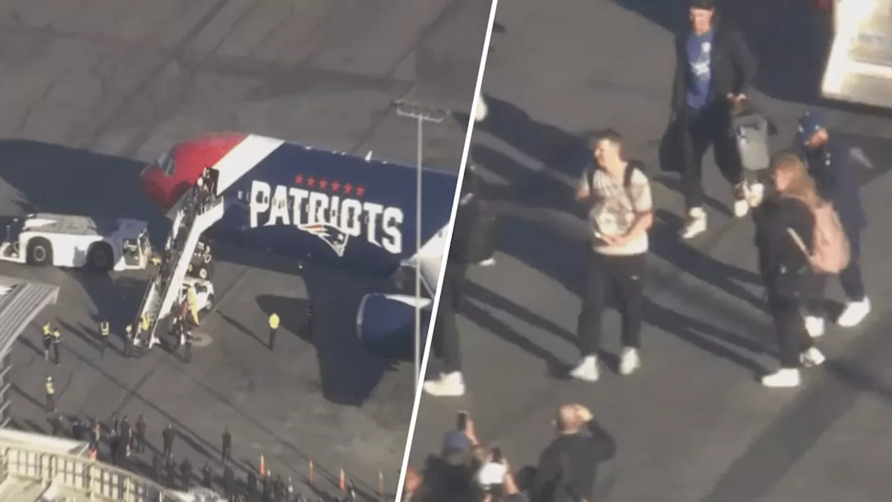 Yes, the Patriots' plane just flew the World Series champion Dodgers to LA