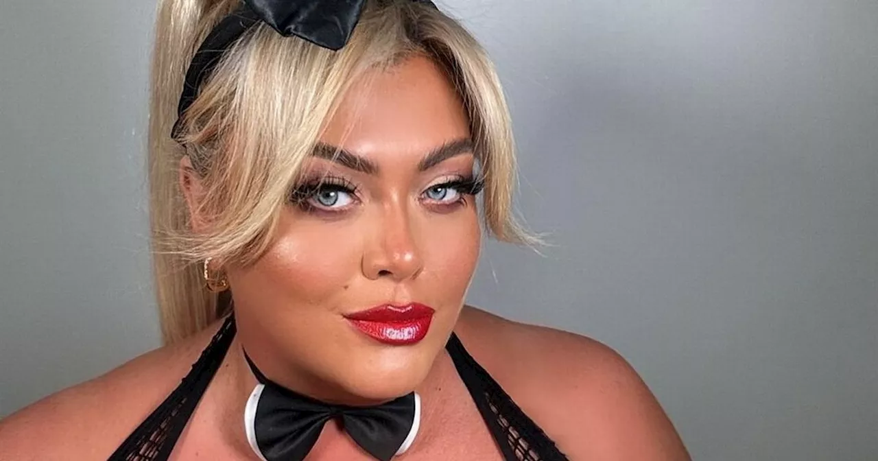 Gemma Collins poses in racy corset and fishnet stockings for sexy Halloween look