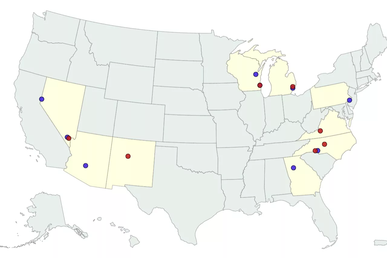 Map Shows Kamala Harris and Donald Trump's Final Campaign Stops