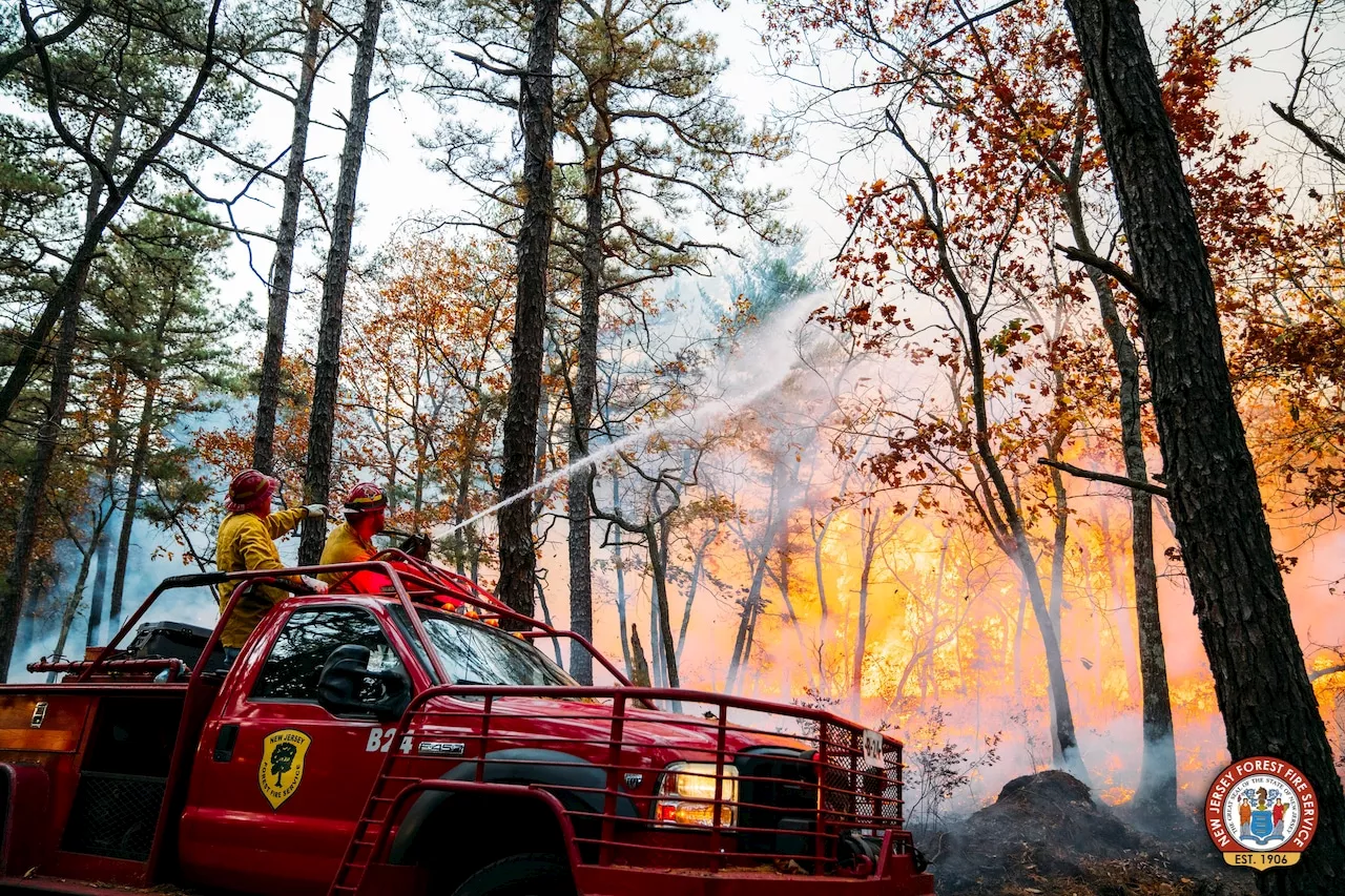 40-acre wildfire in Burlington County is 90% contained