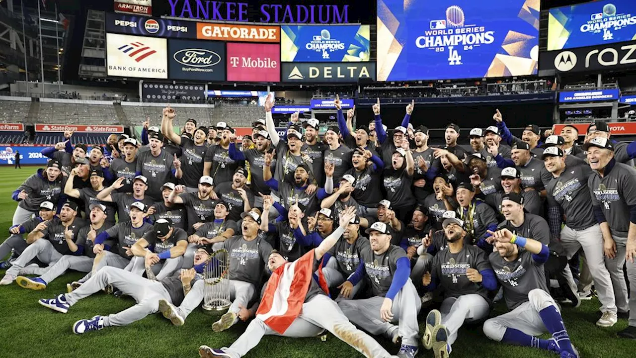 Honkballers Dodgers winnen World Series na zwaarbevochten 7-6 zege op Yankees