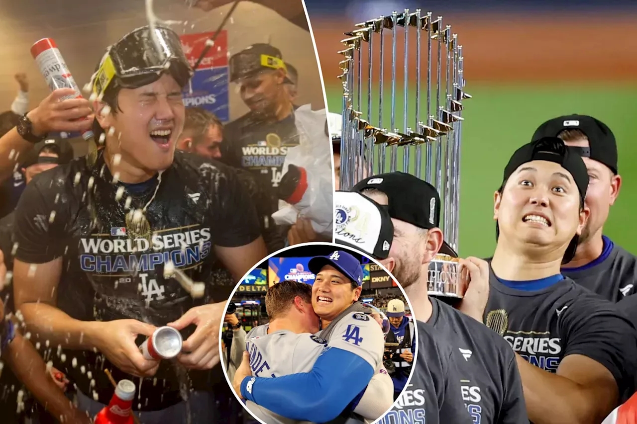 Shohei Ohtani after winning World Series in first Dodgers season: Let's win 'nine more'