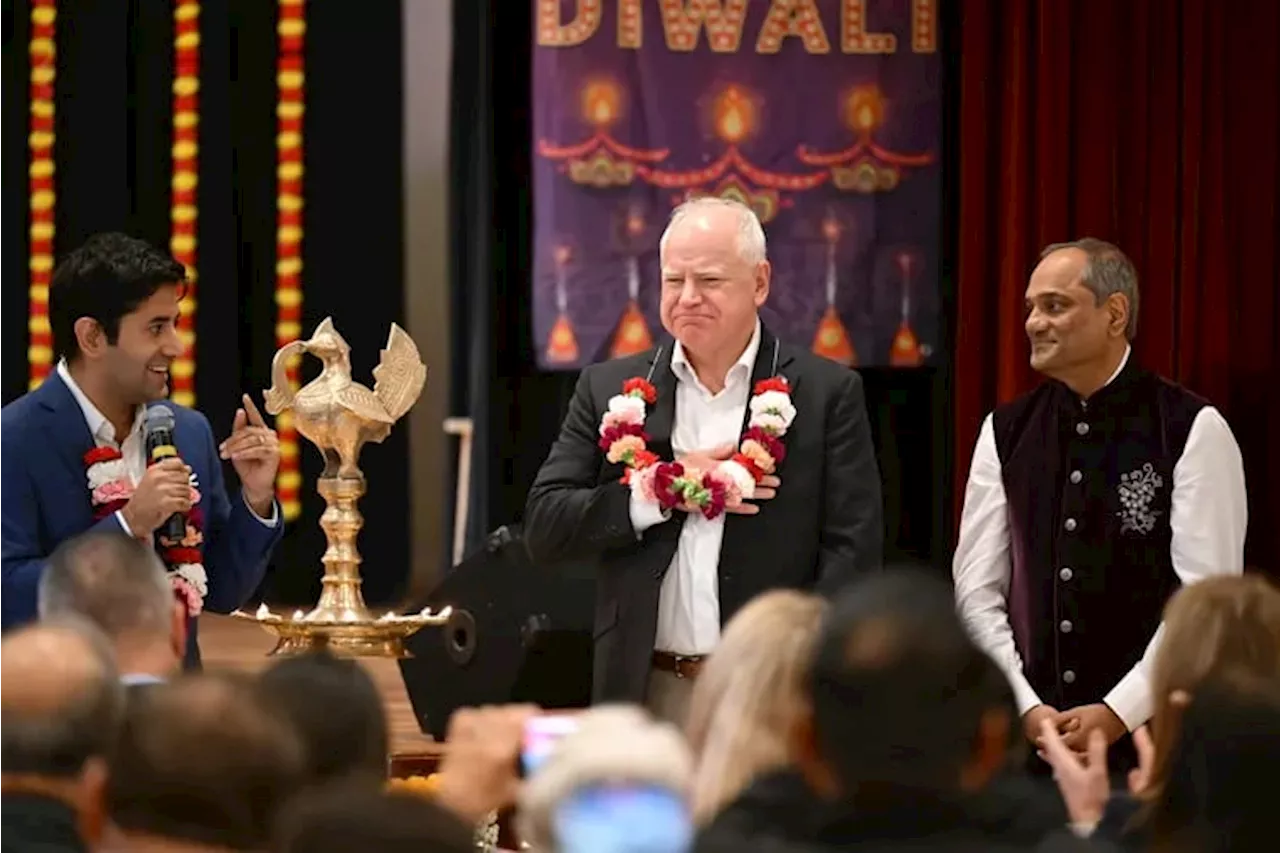 Gov. Tim Walz celebrates Diwali at Hindu temple in Montgomery County, rallies boilermakers in Bucks