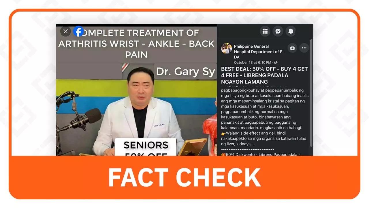 FACT CHECK: Fake Philippine General Hospital page promotes arthritis ‘cure’