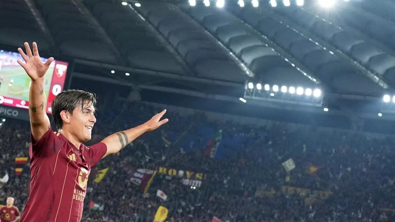 Roma-Torino 1-0: Dybala torna al gol, Mancini non sbaglia nulla