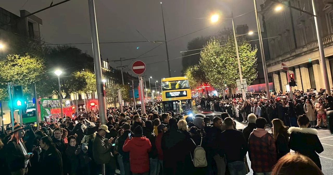 Hundreds gather in Dublin city centre for hoax Halloween parade