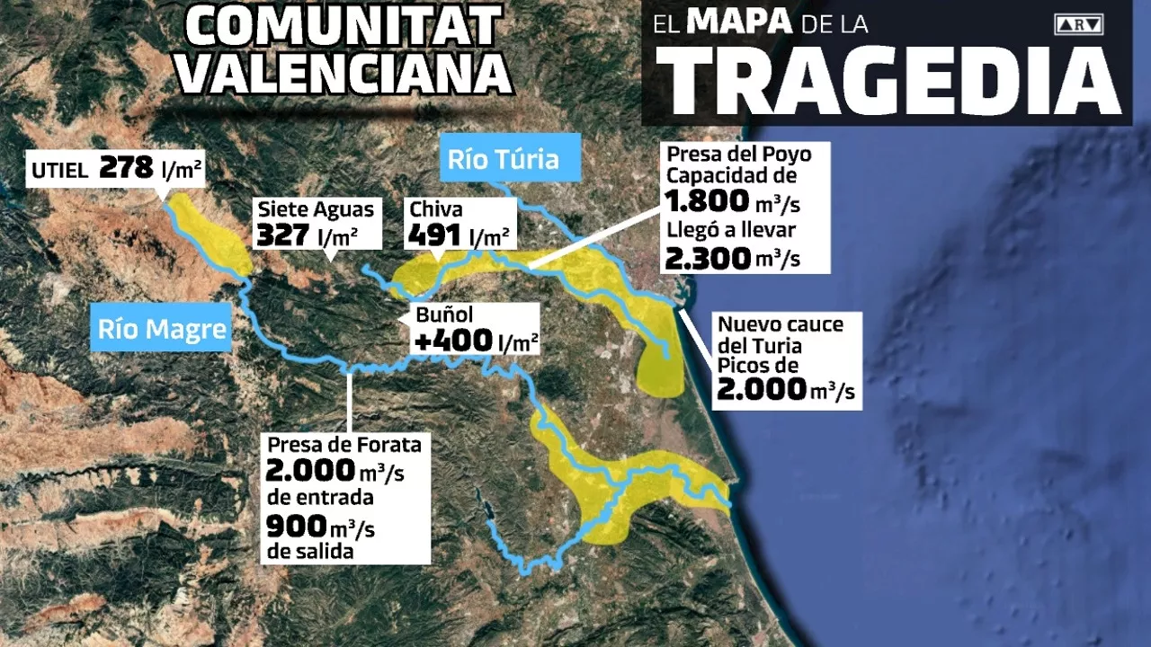 El Mapa De Las Zonas Más Afectadas Por La Dana En Valencia España