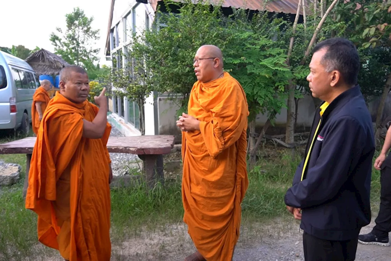 นครปฐม หลวงพี่น้ำฝนพร้อมหลายหน่วยงาน สนธิกำลัง ตรวจสอบสำนักปฏิบัติธรรม พระปีนเสาไฟ พบไม่ถูกต้องตามขั้นตอน