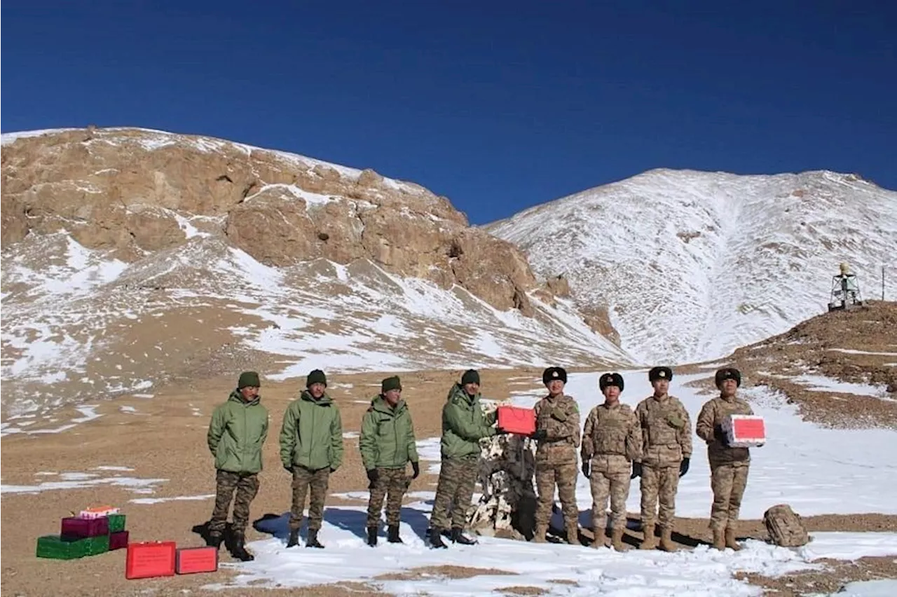 Indian and Chinese troops gift sweets for Diwali at contested border