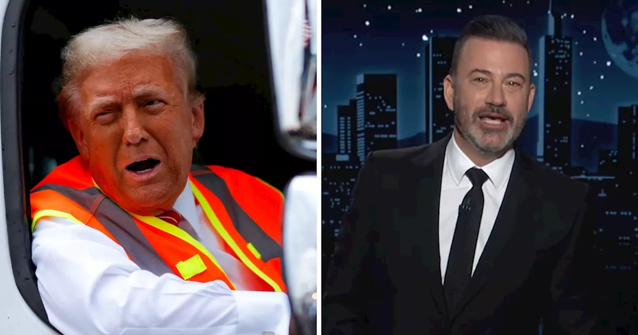 Jimmy Kimmel Mocks Donald Trump’s Garbage Truck Stunt: Trash Goes in Back