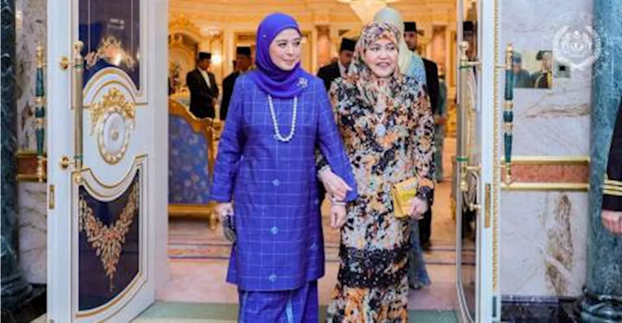 Queen radiates elegance in Kain Benang Johor during recent state visit to Brunei