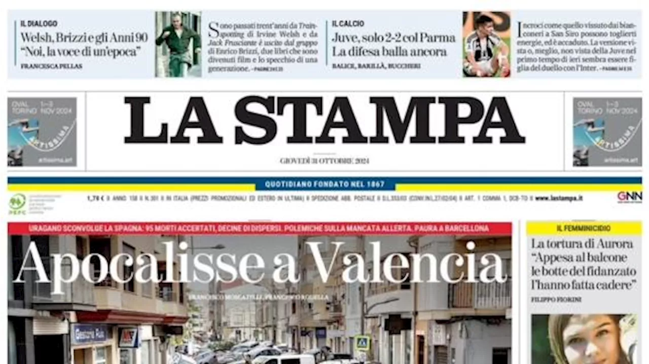 La Stampa: 'Juventus, solo 2-2 col Parma e la difesa balla ancora'