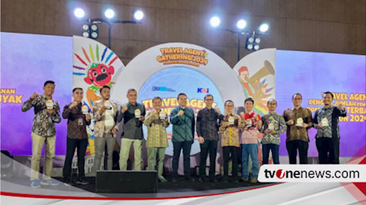 KAI Wisata Raih Penghargaan Travel Agent Pemesanan Rombongan Terbanyak Tahun 2024 di Travel Agent Gathering 2024