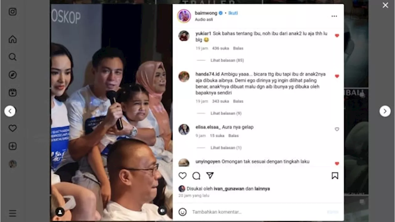 Baim Wong Dihujat Main Film Tentang Ibu, Netizen: Ibu dari Anaknya Aja Dibuka Aibnya