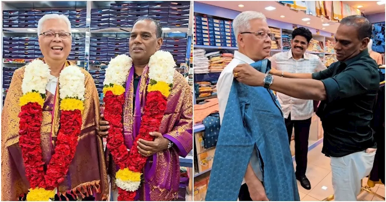 Ex-PM Ismail Sabri Joins in The Deepavali Festivities in Brickfields & Gets New Outfits