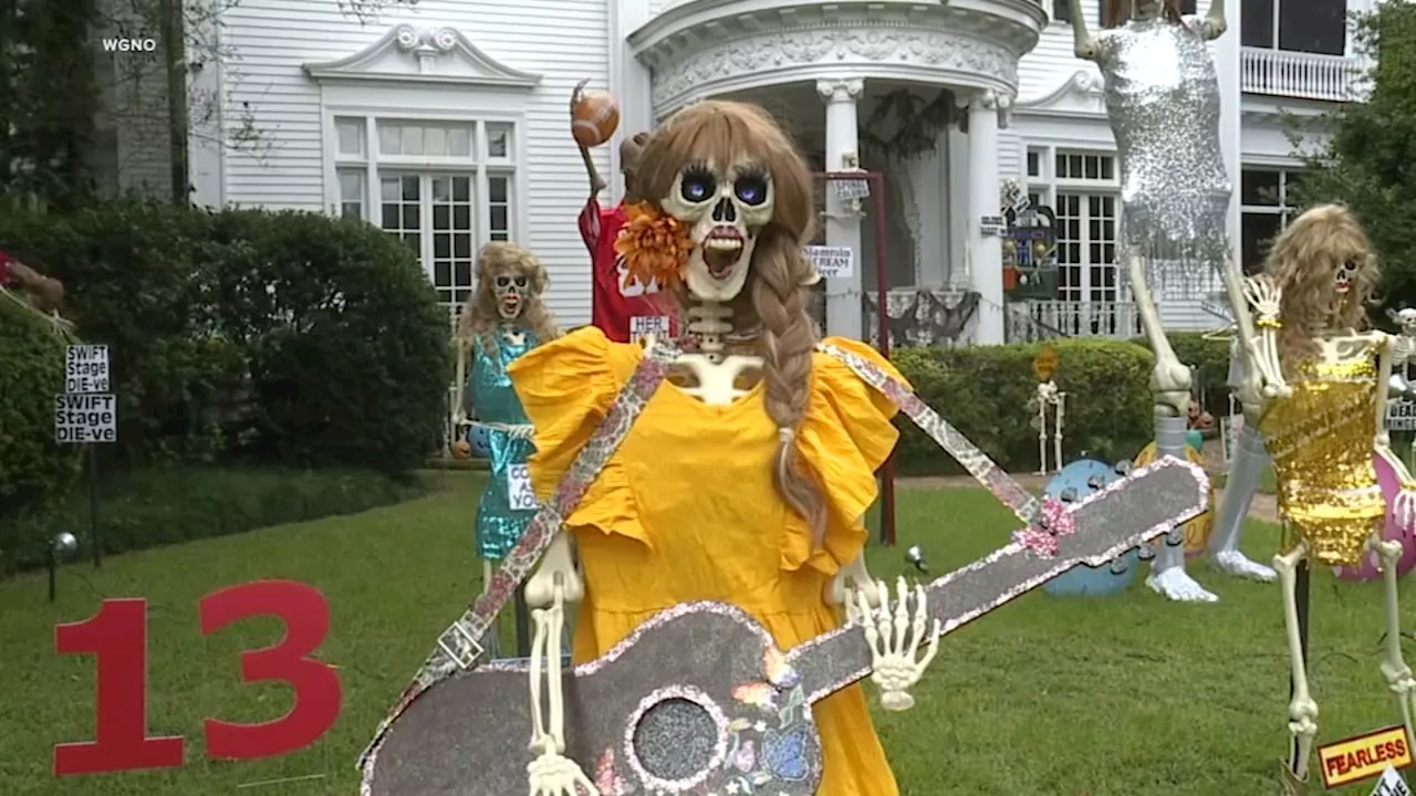 Halloween 2024: Taylor Swift-themed skeleton house pays homage to 'scEras' tour