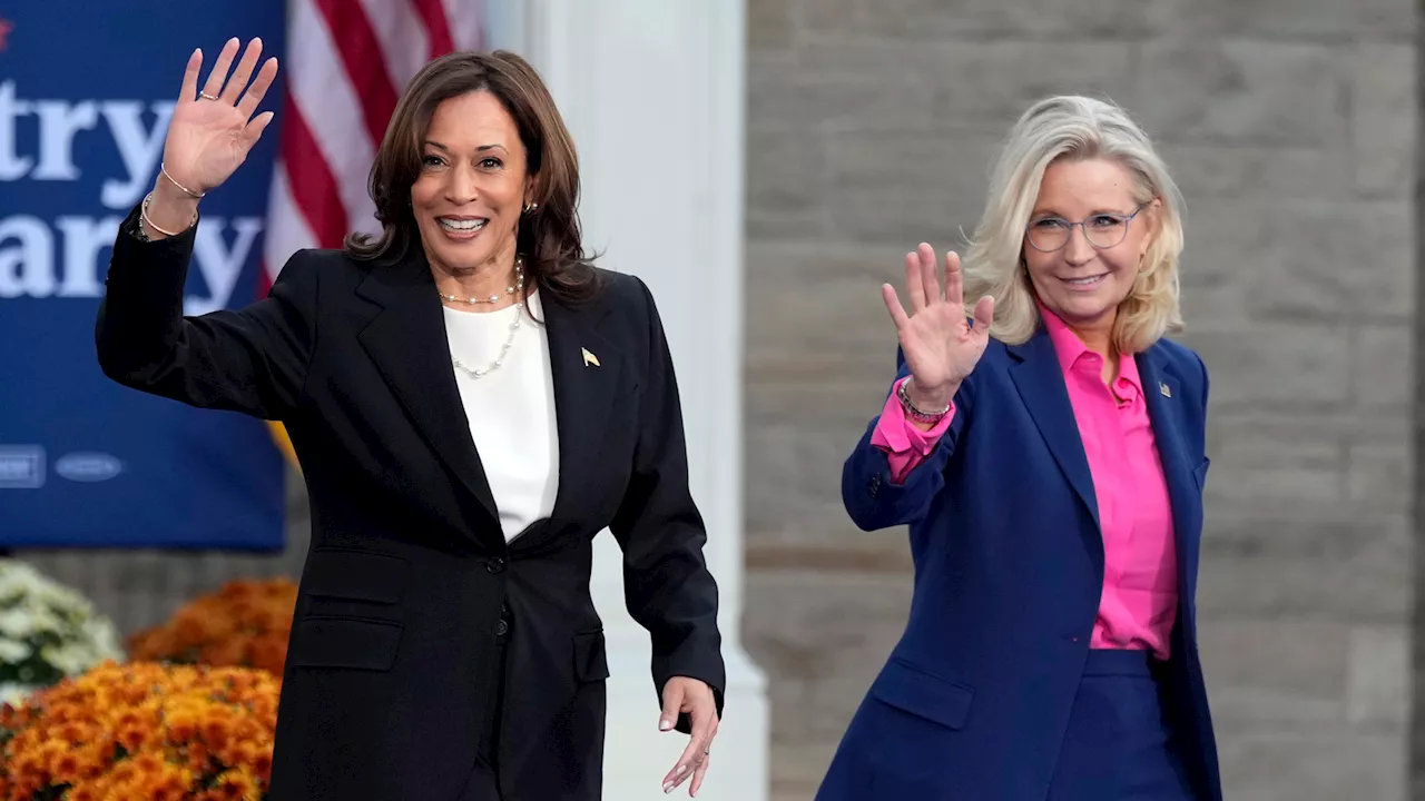 Liz Cheney campaigns with Harris in Wisconsin while Trump holds a rally in Michigan