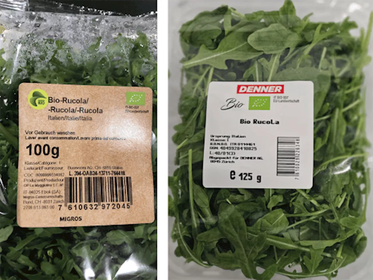 Migros und Denner: Salmonellengefahr bei Bio Rucola aus Italien